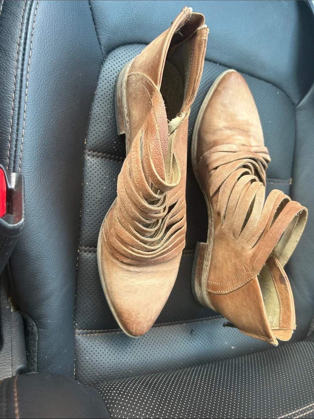 Free People tan suede